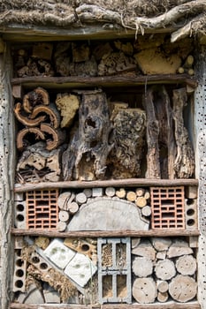 Wooden insect hotel photo