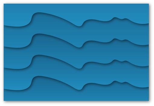 Abstract Wavy Blue Papercut Background photo