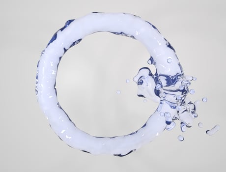 The cycle of clear drinking water 3d render photo