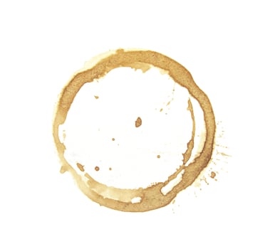 Coffee cup rings isolated on a white background photo