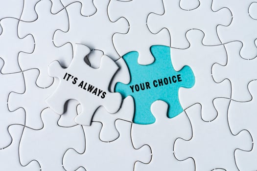It's always your choice text on Jigsaw Puzzle. photo