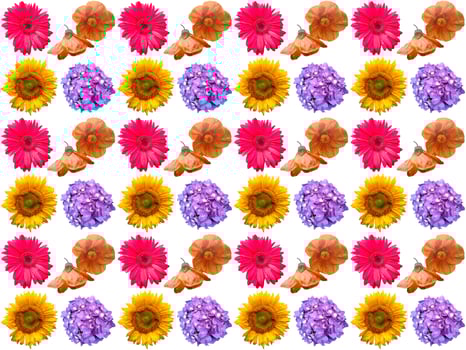 Flowers Pattern background photo