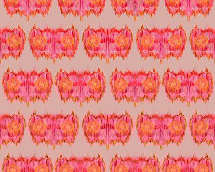 fabric ikat seamless pattern geometric ethnic traditional embroidery style.Design for background,carpet,mat,sarong,clothing, illustration. photo