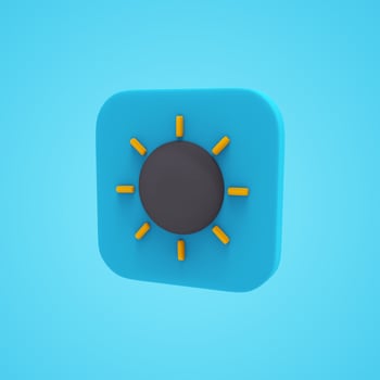 3D Brightness Icon Render photo