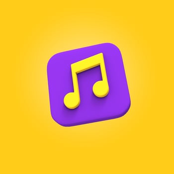 3D Music Icon Render photo