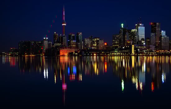 Night view of Toronto city photo