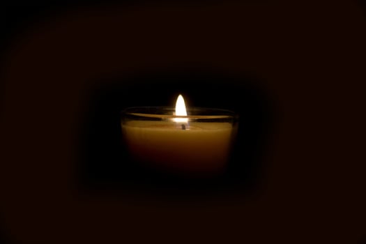 Candle in glass photo