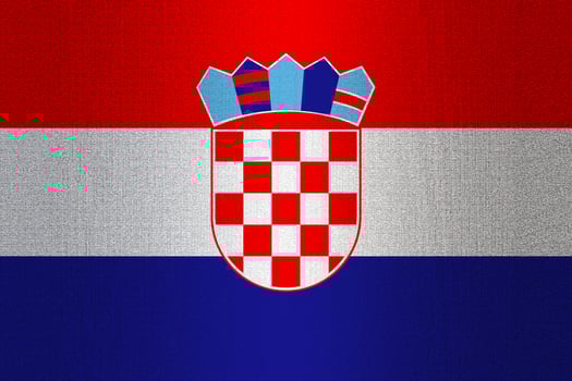 Flag of Croatia on stone photo