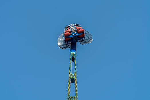 a kamikaze at an amusement park photo