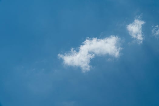 White clouds in the blue sky photo