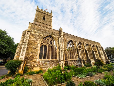 HDR St Peter ruined church in Bristol photo