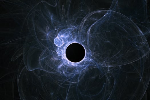 Dark hole futuristic 3d rendering background photo