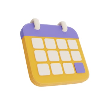 yellow calendar isolated on light background, holiday vacation, Time to travel, 3d rendering photo