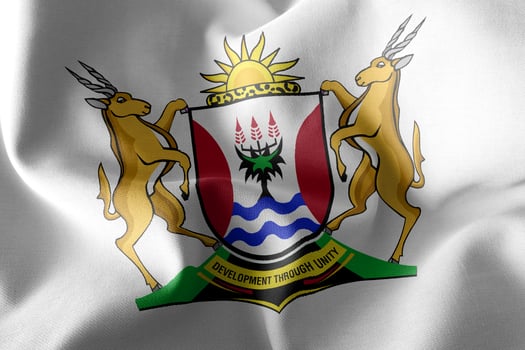3D illustration flag of Eastern Cape is a region of South Africa photo