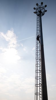 Antena tower and clear blue sky photo