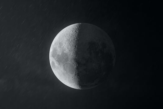 The Moon and deep space photo