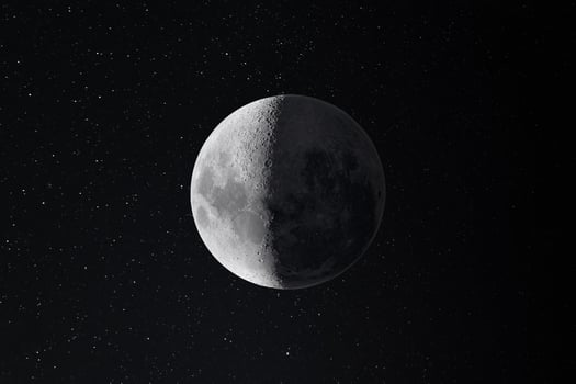 The Moon and deep space photo