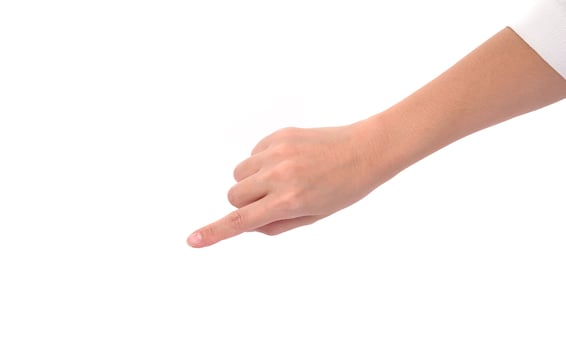 Top view woman hand photo