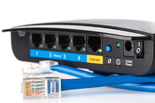 Router and ethernet cable photo