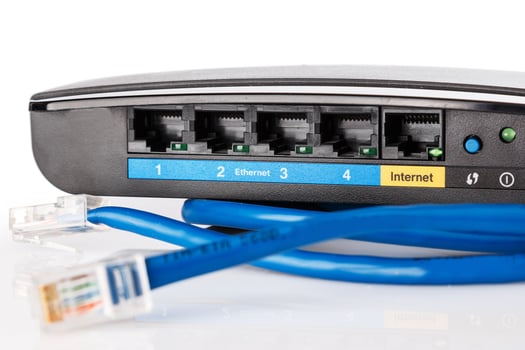 Router and ethernet cable photo