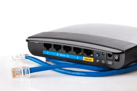 Router and ethernet cable photo