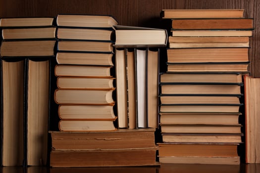 A lot of old books photo
