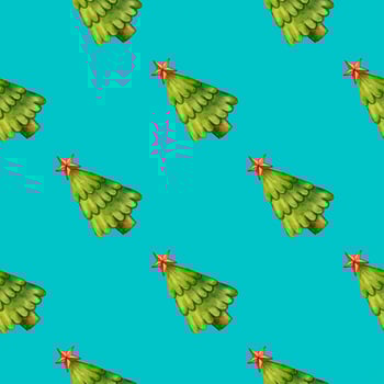 Seamless pattern with Christmas trees. photo