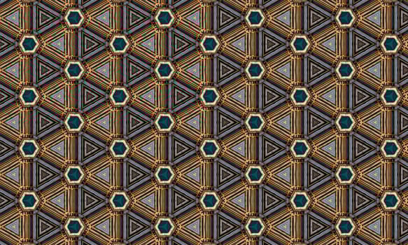 Seamless repeating colorful slanting kaleidoscopic pattern for backgrounds, design and wallpapers. High quality illustration photo