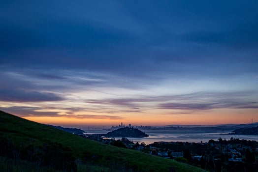 Morning Silhouette of San Francisco Skyline photo