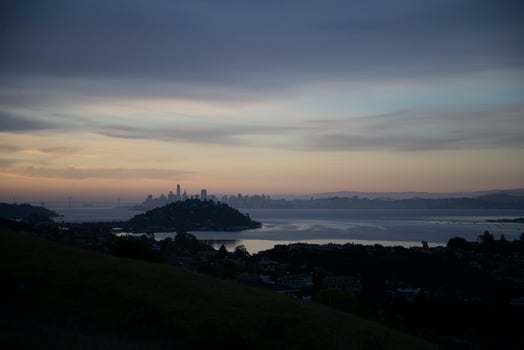 San Francisco Skyline Early Morning Silhoette photo
