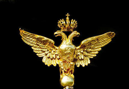 Bronze Double-headed eagle - Emblem of Russian Empire photo