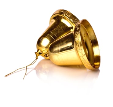 decorative gold holiday bells photo