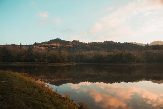 Camping the river outdoor Camping. Glamping lifestyle. Rugged camping trips. photo