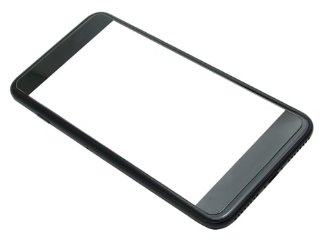 empty mobile phone isolated on white background photo