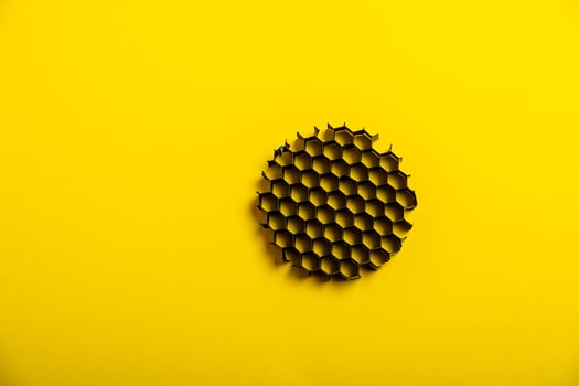 a cellular flash attachment on a yellow background.photo equipment. photo