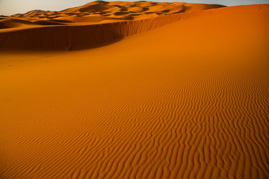 Beautiful sand dunes in the Sahara Desert in Morocco. Landscape in Africa in desert. photo