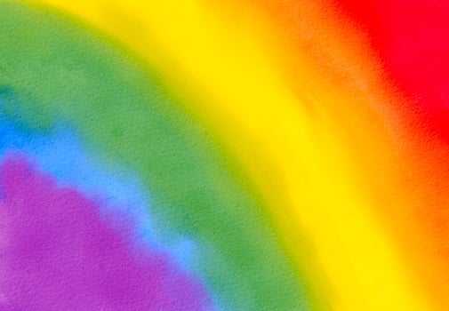 Rainbow watercolor  brush style background.LGBT  Pride month texture concept. photo