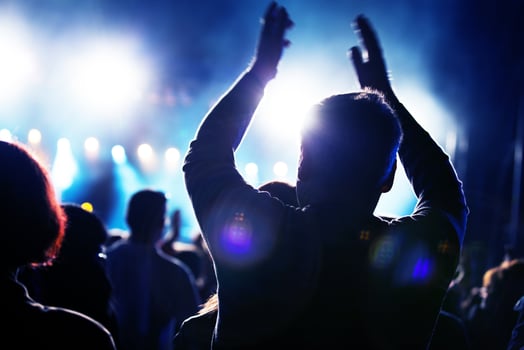 People on music concert photo