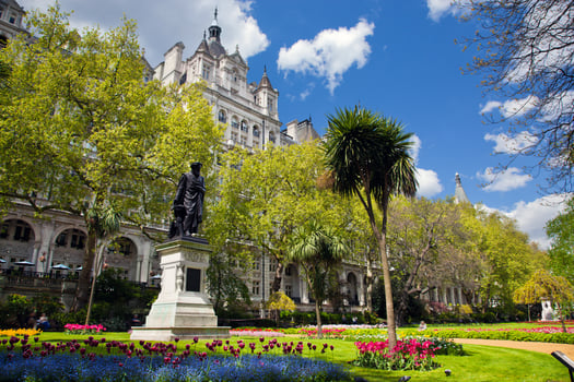 London, England, 2022 - Victoria Embankment Gardens in London, the UK photo