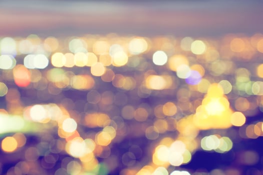 Bokeh, blur of a big city lights at night. Nightlife background photo