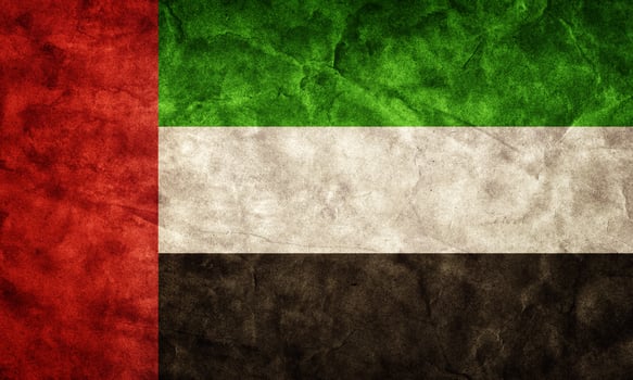 United Arab Emirates grunge flag. Item from my vintage, retro flags collection photo