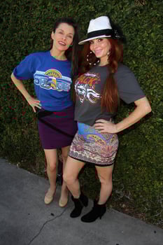 LOS ANGELES - JUN 18 - Alicia Arden, Phoebe Price at the Private LA Football League Summer Kickoff Suite featuring LA Football League T-Shirts at the Private Location on June 18, 2014 in Los Angeles, CA photo