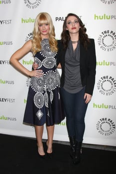 LOS ANGELES, MAR 14 - Beth Behrs, Kat Dennings arrives at the 2 Broke Girls PaleyFEST Event at the Saban Theater on March 14, 2013 in Los Angeles, CA photo
