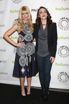 LOS ANGELES, MAR 14 - Beth Behrs, Kat Dennings arrives at the 2 Broke Girls PaleyFEST Event at the Saban Theater on March 14, 2013 in Los Angeles, CA photo