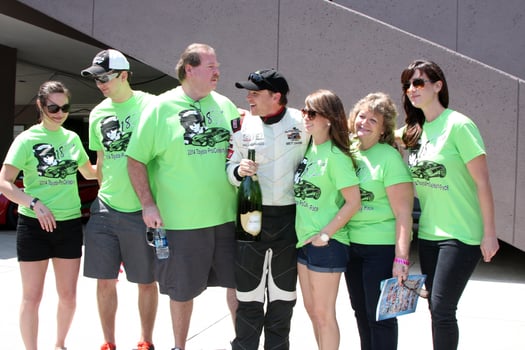 LOS ANGELES, APR 12 - Brett Davern, family, friends at the Long Beach Grand Prix Pro Celeb Race Day at the Long Beach Grand Prix Race Circuit on April 12, 2014 in Long Beach, CA photo