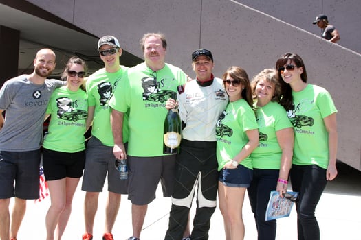 LOS ANGELES, APR 12 - Brett Davern, family, friends at the Long Beach Grand Prix Pro Celeb Race Day at the Long Beach Grand Prix Race Circuit on April 12, 2014 in Long Beach, CA photo