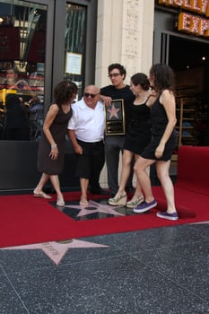 LOS ANGELES, AUG 18 - Danny Devito, with Wife Rhea Perlman, and their children at the ceremony as Danny DeVito Receives a Star at Hollywood Walk of Fame on the August 18, 2011 in Los Angeles, CA photo