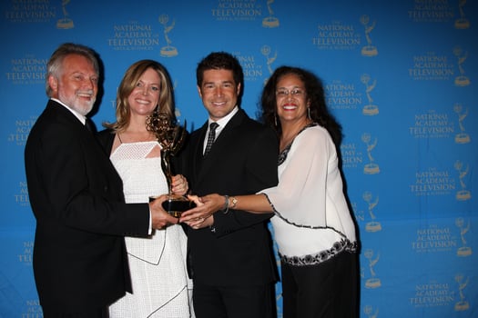 LOS ANGELES, JUN 17 - Young and Restless Sound Mixing Team, w  Maria Bell arrives at the 2012 Daytime Creative Emmy Awards at Westin Bonaventure Hotel on June 17, 2012 in Los Angeles, CA photo