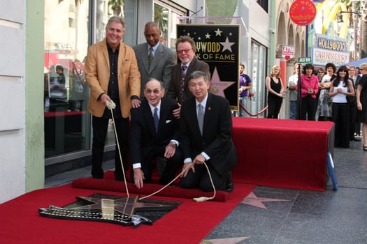 LOS ANGELES, OCT 14 -  Steve Tyrell, Hal David, Paul Williams, Chamber Officials at the Ceremony to Bestow a Star on the Hollywood Walk of Fame for Hal David at the Musicians Institute on October 14, 2011 in Los Angelees, CA photo