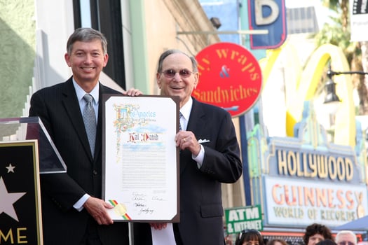 LOS ANGELES, OCT 14 -  Leron Guber, Hal David at the Ceremony to Bestow a Star on the Hollywood Walk of Fame for Hal David at the Musicians Institute on October 14, 2011 in Los Angelees, CA photo